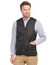 Men's Barbour Quilted Waistcoat / Zip-in Liner - Black