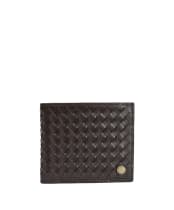Men's Barbour Farne Woven Leather Wallet - Brown