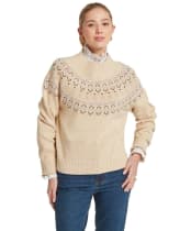 Women's Schöffel Tresness Fairisle Jumper - Port / Lake Blue