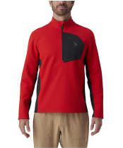 Men's Spyder Bandit 1/2 Zip Fleece - Spyder Red