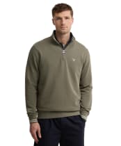 Men's Barbour Rosford Half Zip Sweatshirt - Dusty Olive