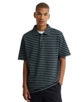 Men's Barbour Farlam Striped Tailored Polo Shirt - Navy