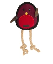 Barbour Dog Christmas Robin Toy - Brown / Red