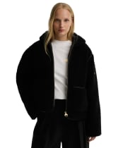 Women's Barbour International Ramona Fleece Casual Jacket - Black