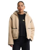 Women's Barbour International Ramona Fleece Casual Jacket - Jasmine / Black