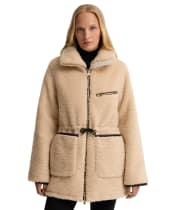Women's Barbour International Kemora Fleece Casual Jacket - Jasmine / Black
