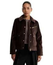 Women's Barbour International Hanson Velvet Casual Jacket - Truffle