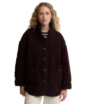 Women's Barbour Maplewood Fleece Casual Jacket - Fig / Ganache