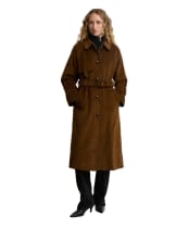 Women's Barbour Antonella Cord Trench Casual Jacket - TAN/BIRCHWOOD D
