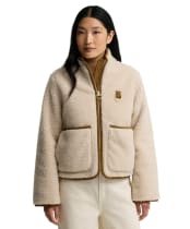 Women's Barbour Elenora Casual Fleece Jacket - Ecru