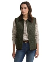 Women's Barbour Darwen Quilted Gilet - Olive / Shadow Classic