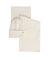 Women's Barbour Winona Beanie & Scarf Gift Set - Eggshell