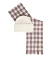 Women's Barbour International Kemora Beanie & Scarf Gift Set - Moonbeam / Black