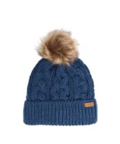 Women's Barbour Penshaw Cable Beanie - Navy Peony