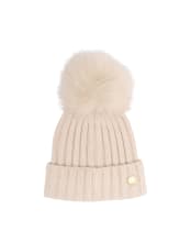 Women's Barbour International Conway Knitted Beanie Hat - Moonbeam