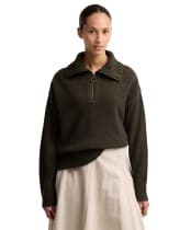 Women's Barbour Lavensdale Half Zip Knitted Jumper - Olive