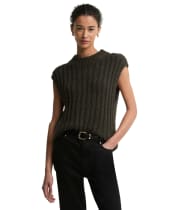 Women's Barbour Anastasia Knitted Vest - Olive Multi Patchwork