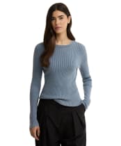 Women's Barbour International Seren Knitted Jumper - Washed Pearl Blue