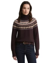 Women's Barbour Darwen Knitted Jumper - Seal Brown
