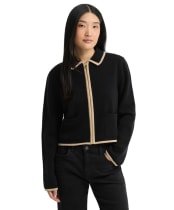 Women's Barbour Amryn Knitted Zip Through Cardigan - Black