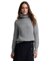 Women's Barbour Ambleside Cable Knitted Jumper - Grey Marl