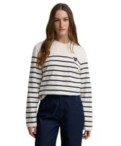 Women's Barbour Harling Striped Top - Cloud / Dark Navy