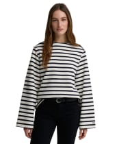 Women's Barbour Amryn Striped Sweatshirt - Cloud / Dark Navy
