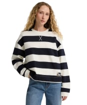 Women's Barbour Eva Sweatshirt - Cloud / Dark Navy