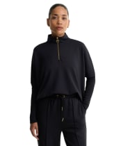 Women's Barbour International Kemora Half Zip Sweatshirt - Nutmeg