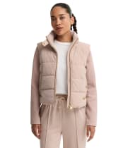 Women's Barbour International Balaton Faux Velvet Quilted Sweater - Nutmeg