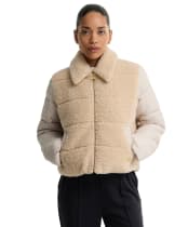 Women's Barbour International Luna Fleece Quilted Jacket - Jasmine / Moonbeam