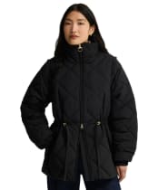 Women's Barbour Tanfield Puffer Jacket - Black / Ancient 