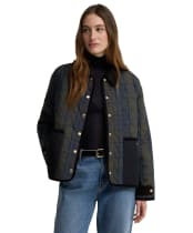 Women's Barbour Ainsdale Checked Quilted Jacket - Shadow Classic Tartan