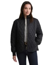 Women's Barbour Hermione Quilted Jacket - Black / Shadow Classic