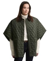 Women's Barbour Mildred Quilted Cape - Olive / Shadow Classic