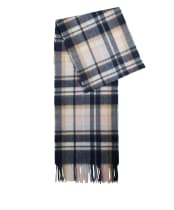 Women's Barbour Vintage Winter Plaid Scarf - BLUSH PINK/NAVY