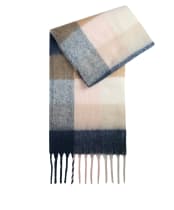 Women's Barbour Marie Scarf - NAVY/BLUSH PINK