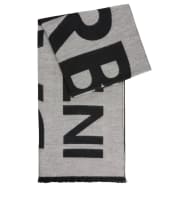 Women's Barbour International Milla Logo Scarf - Moonbeam / Black