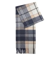Women's Barbour Tartan Cashmere Scarf - Light Birchwood Dress Tartan