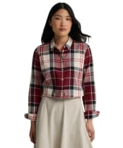 Women’s Barbour Bredon Shirt - LT CARDINAL TAR