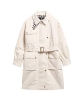 Women's Barbour International Gea Showerproof Jacket - Moonbeam / Northumberland Check