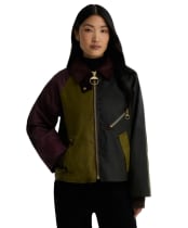 Women's Barbour Arlene Waxed Jacket - Golden Olive / Fern