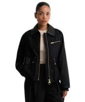 Women's Barbour International Donnington Waxed Jacket - Black / Northumberland Check