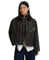 Women's Barbour Arlene Checked Waxed Jacket - Classic / Shadow Classic