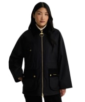 Women's Barbour Treeton Waxed Jacket - Black / Ancient 