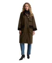 Women's Barbour Kirklees Waxed Jacket - Beech / Ancient Tartan