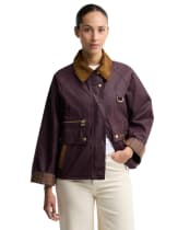 Women's Barbour Cottingham Waxed Jacket - Bordeaux / Muted