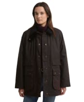 Women's Barbour Modern Border Waxed Jacket - Rustic / Muted