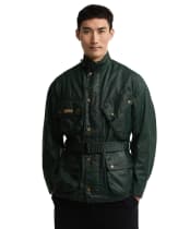 Men's Barbour International Distressed 90th Anniversary A7 Casual Jacket - Green