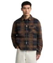 Men's Barbour International Oswald Fleece Overshirt - Navy